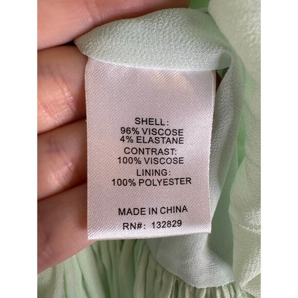 Helsa The Gallery Dress Halter Neck Formal Wedding Guest Elegant *FLAW* Mint S - Picture 10 of 13